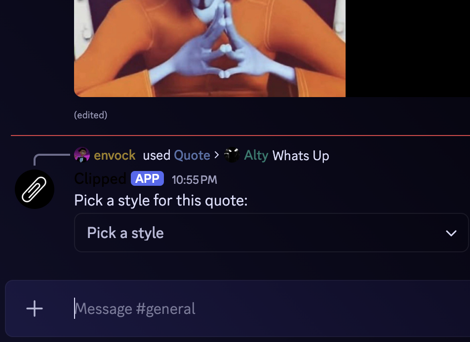 Pick template screenshot